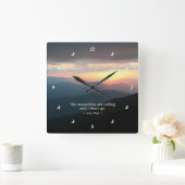 Mountain Sunset: Mtns die Muir Sjabloon bellen Vierkante Klok (Huis)