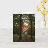 mountain sunset notecard (blank inside) kaart (Gele Bloem)