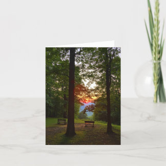 mountain sunset notecard (blank inside) kaart