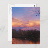 Mountain Sunset op Pond Briefkaart (Voorkant / Achterkant)