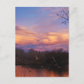 Mountain Sunset op Pond Briefkaart (Voorkant)