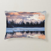 Mountain Sunset Pillow Accent Kussen (Achterkant)