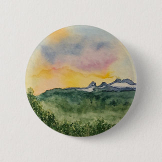 Mountain Sunset Pin Ronde Button 5,7 Cm