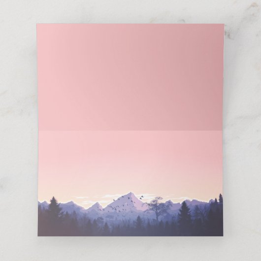Mountain Sunset Place Card Plaatskaartje (Binnenkant ongevouwen)