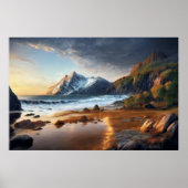 Mountain Sunset Poster (Voorkant)