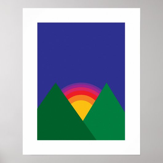 Mountain Sunset Print (Voorkant)