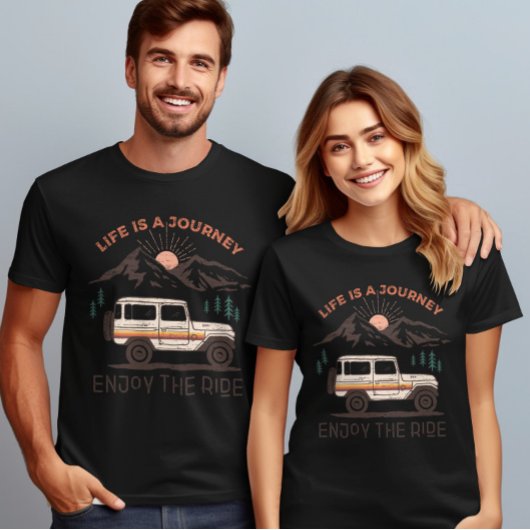 Mountain Sunset- Reizigersgeschenk- Het leven is e T-shirt