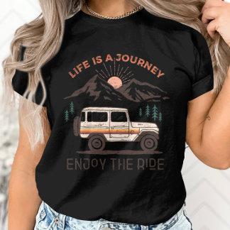 Mountain Sunset- Reizigersgeschenk- Het leven is e T-shirt
