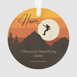 Mountain Sunset Rock Klimmen Dank u Ornament
