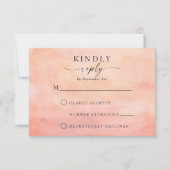 Mountain Sunset Rustic Waterverf RSVP-kaart RSVP Kaartje (Voorkant)