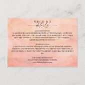 Mountain Sunset Rustieke bruiloft Details Informatiekaartje (Voorkant)