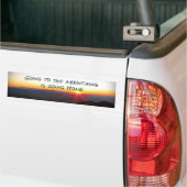 Mountain Sunset Star Shaped/John Muir quote Bumpersticker (Op Truck)