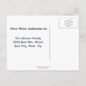 Mountain Sunset Star Shaped / Muir Adres CHG Aankondigingskaart (Achterkant)