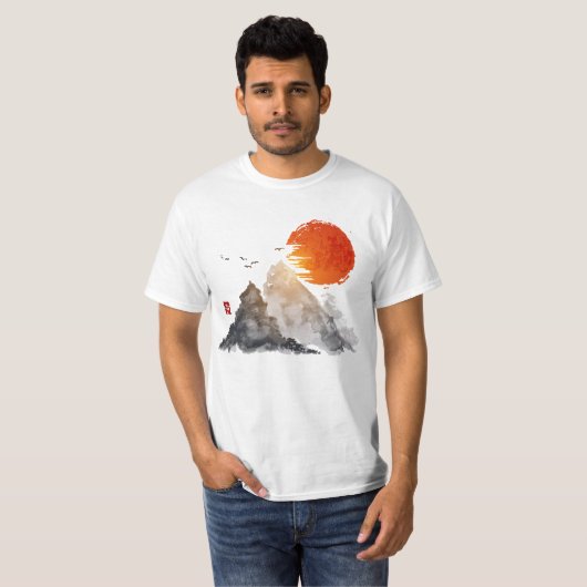 Mountain Sunset T-shirt (Voorkant volledig)