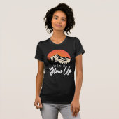 Mountain sunset t shirt voor wandelliefhebber (Voorkant volledig)