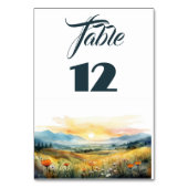 Mountain Sunset Tafelnummer (Voorkant)