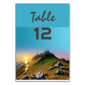 Mountain Sunset Tafelnummer (Voorkant)