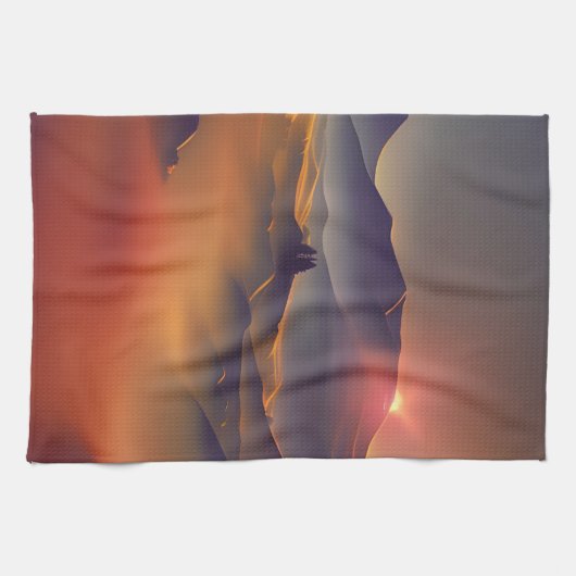 Mountain Sunset Theedoek (Horizontaal)