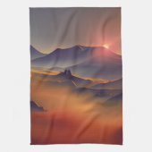 Mountain Sunset Theedoek (Verticaal)