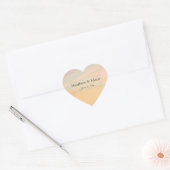 Mountain Sunset Wedding Hart Sticker (Envelop)