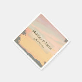 Mountain Sunset Wedding Servet (Hoek)