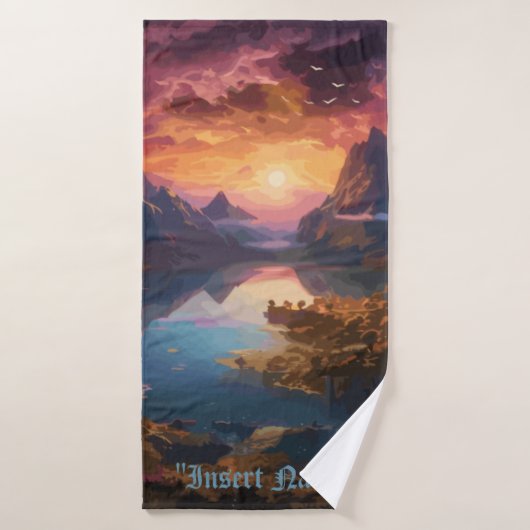 Mountain Symphony: Een harmonieuze mix van kleuren Badhanddoek (Badhanddoek)