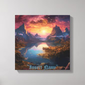 Mountain Symphony: Een harmonieuze mix van kleuren Canvas Afdruk (Voorkant)