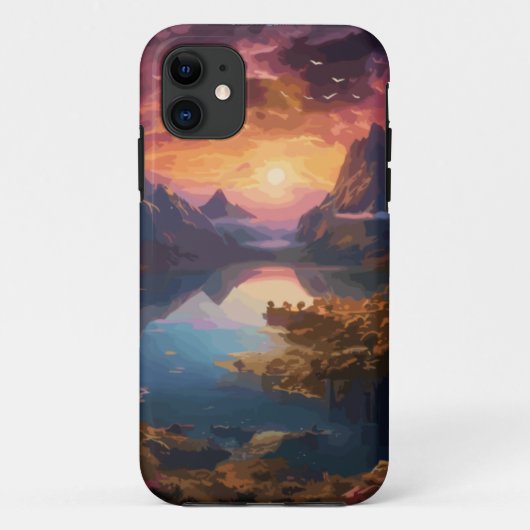 Mountain Symphony: Een harmonieuze mix van kleuren Case-Mate iPhone Case (Achterkant)