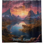 Mountain Symphony: Een harmonieuze mix van kleuren Douchegordijn (Voorkant)