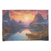 Mountain Symphony: Een harmonieuze mix van kleuren Kussensloop (Voorkant-Rechts)