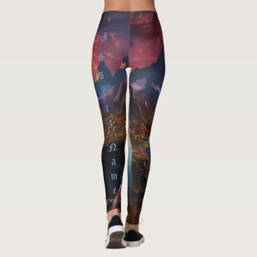 Mountain Symphony: Een harmonieuze mix van kleuren Leggings (Achterkant)