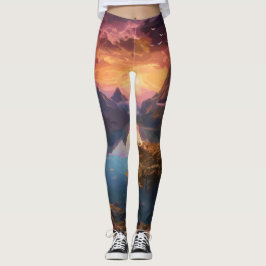 Mountain Symphony: Een harmonieuze mix van kleuren Leggings