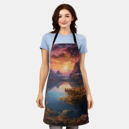 Mountain Symphony: Een harmonieuze mix van kleuren Schort