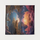 Mountain Symphony: Een harmonieuze mix van kleuren Wandkleed (Voorkant (horizontaal))