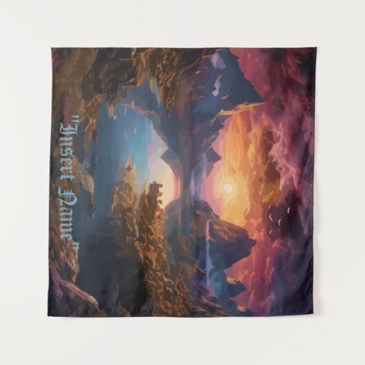 Mountain Symphony: Een harmonieuze mix van kleuren Wandkleed (Voorkant (horizontaal))