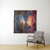 Mountain Symphony: Een harmonieuze mix van kleuren Wandkleed (In Situ (horizontaal))