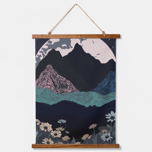Mountain Tapestry - Wildflower Wall Art Hangend Wandkleed (Voorkant)