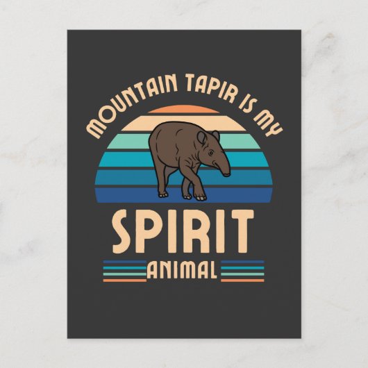 Mountain Tapir is mijn spirituele dier Briefkaart (Voorkant)
