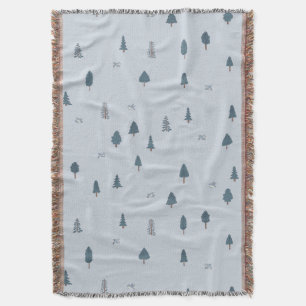 Mountain Theme Cabin Decor Boys Room Blue Nursery Deken