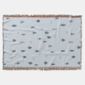 Mountain Theme Cabin Decor Boys Room Blue Nursery Deken (Voorkant)