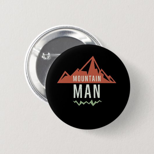 Mountain Theme Design Donkere kleuren Ronde Button 5,7 Cm (Voorkant /achterkant)