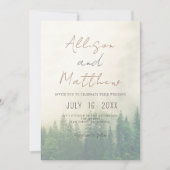 Mountain Theme Wedding Kaart (Voorkant)