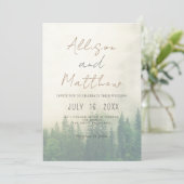 Mountain Theme Wedding Kaart (Staand voorkant)