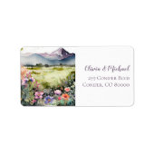 Mountain Thyme Wildflower Mailing Address Etiket (Voorkant)
