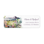 Mountain Thyme Wildflower Return Address Etiket (Voorkant)