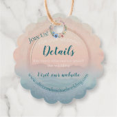 Mountain Thyme Wildflower Wedding Detail Kaart Bedankjes Labels (Achterkant)