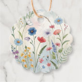 Mountain Thyme Wildflower Wedding Detail Kaart Bedankjes Labels (Voorkant)