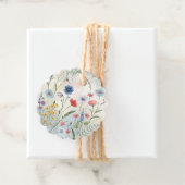 Mountain Thyme Wildflower Wedding Detail Kaart Bedankjes Labels (In situ)