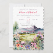 Mountain Thyme Wildflower Wedding Invitation Kaart (Voorkant)