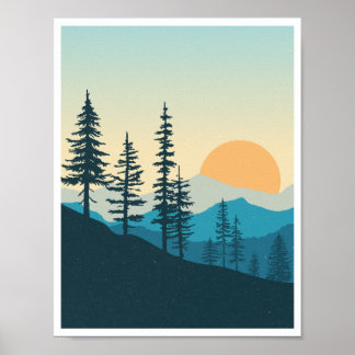 Mountain Top Pacific Northwest Poster
